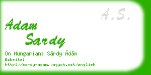 adam sardy business card